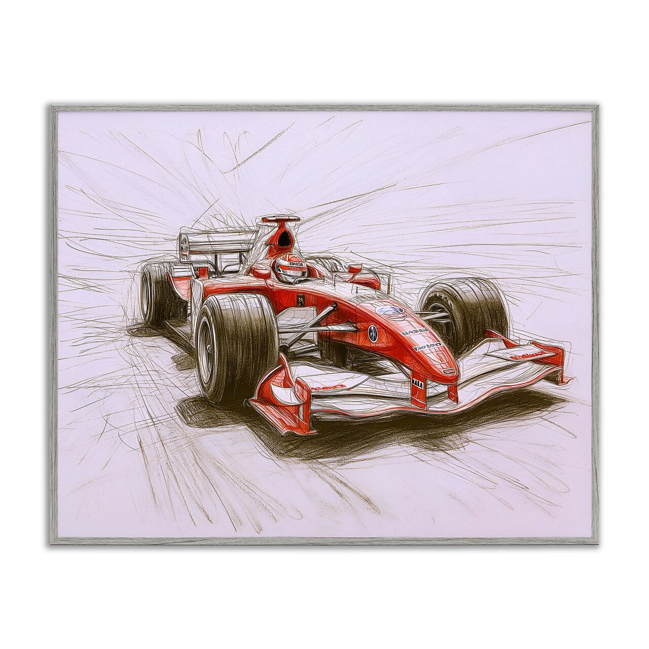 Stupell Industries Sketched Race Car Concept Framed Giclee, design by Steve Hunziker
